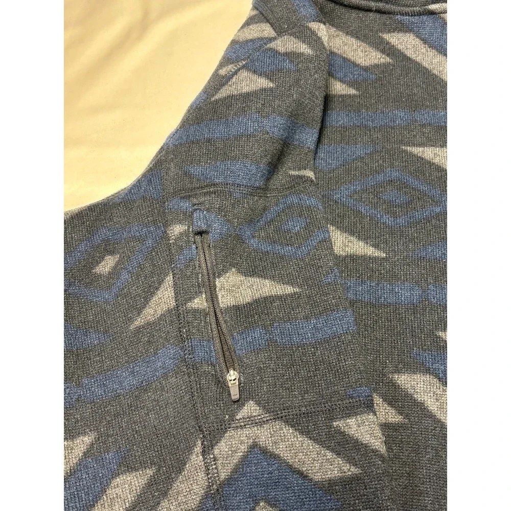 The North‎ Face Mens Geometric Print Fleece Quarter Zip Jacket XL